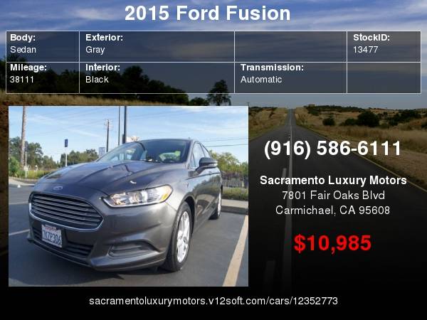 2015 Ford Fusion SE ONLY 38K MILES LOADED WARRANTY * NO CREDIT BAD... for sale in Carmichael, CA – photo 21