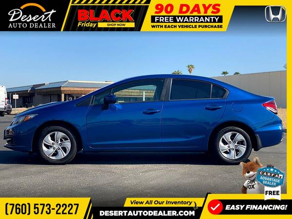 2014 Honda Civic LOW MILES LX Sedan without the headache - cars &... for sale in Palm Desert , CA – photo 9