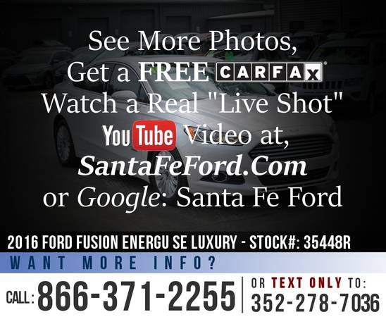 ‘16 Ford Fusion Energi SE Luxury *** SiriusXM, Sunroof, Leather *** for sale in Alachua, FL – photo 23