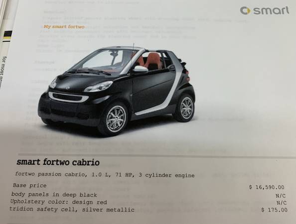 Smart Car Cabriolet ForTwo Passion - cars & trucks - by owner -... for sale in Austin, TX – photo 12