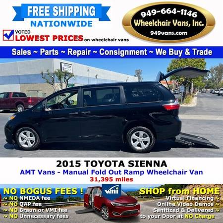 2015 Toyota Sienna L Wheelchair Van AMT Vans - Manual Fold Out Ramp for sale in Other, TX – photo 2