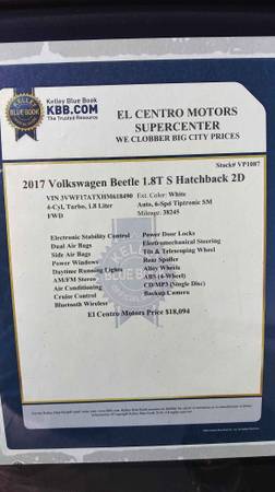 2017 VW Beetle for sale in El Centro, CA – photo 6