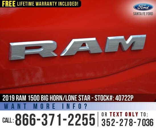 ‘19 Ram 1500 Big Horn/Lone Star *** SIRIUS, Push to Start, Camera... for sale in Alachua, FL – photo 19