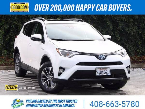 2018 Toyota RAV4 Hybrid XLE hatchback Super White - cars & trucks -... for sale in San Jose, CA