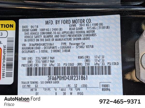 2018 Ford Fusion SE SKU:JR231861 Sedan - cars & trucks - by dealer -... for sale in Frisco, TX – photo 23