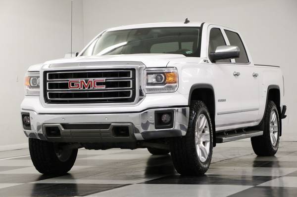 HEATED COOLED LEATHER White 2014 GMC Sierra 1500 SLT 4X4 4WD Crew for sale in Clinton, MO – photo 19
