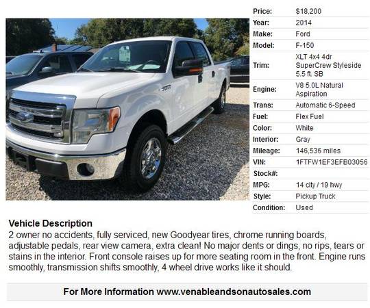 2014 Ford F-150 XLT 4x4 4dr SuperCrew Styleside 5.5 ft. SB - cars &... for sale in Walnut Cove, NC – photo 2