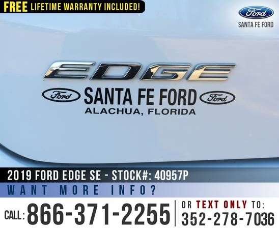 2019 FORD EDGE SE Ecoboost - Backup Camera - Tinted Windows for sale in Alachua, FL – photo 9
