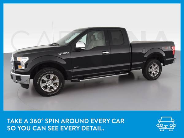 2015 Ford F150 Super Cab XLT Pickup 4D 6 1/2 ft pickup Black for sale in Mattoon, IL – photo 3