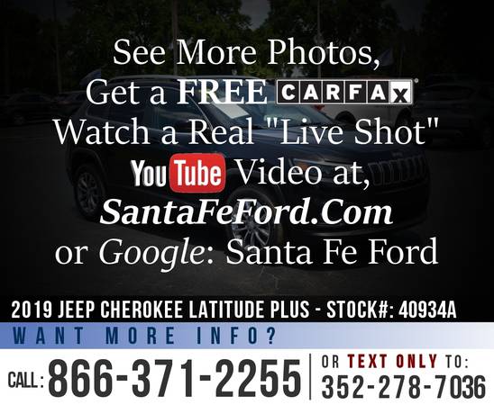 2019 Jeep Cherokee Latitude Plus SiriusXM - Cruise - Leather for sale in Alachua, FL – photo 7