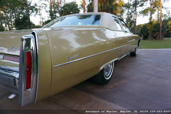1974 Cadillac Coupe DeVille - 51K Miles, Leather, All Original Survi for sale in Naples, FL – photo 19