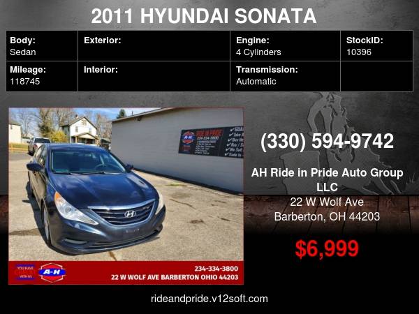2011 HYUNDAI SONATA GLS - cars & trucks - by dealer - vehicle... for sale in Barberton, OH – photo 14