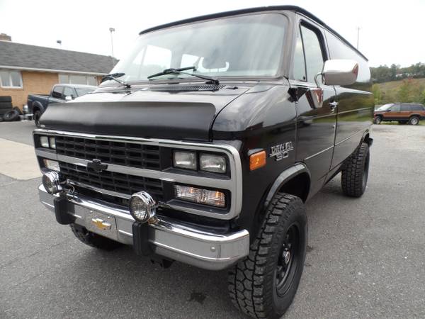 1995 *Chevrolet* *G30* *1-Ton 4x4 Cargo Van* Black - cars & trucks -... for sale in Johnstown , PA – photo 7