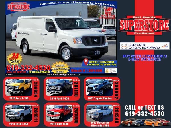 2018 NISSAN NV1500 S VAN-EZ FINANCING-LOW DOWN! - cars & trucks - by... for sale in El Cajon, CA – photo 24