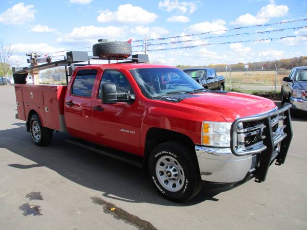 2014 chevrolet 3500 duramax diesel crew cab utility 4x4 4wd - cars &... for sale in Forest Lake, MN – photo 3