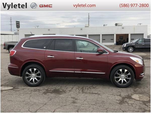 2017 Buick Enclave SUV FWD 4dr Leather - Buick Crimson Red - cars &... for sale in Sterling Heights, MI – photo 2