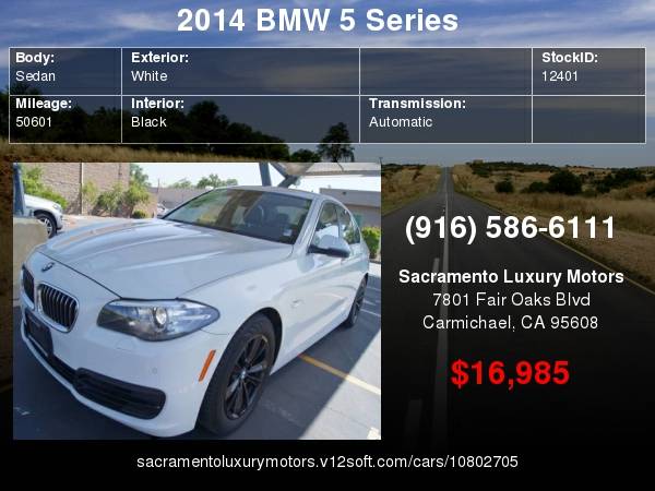 2014 BMW 5 Series 528i 50K MILES LOADED WARRANTY FINANCING AVAILABLE for sale in Carmichael, CA – photo 24