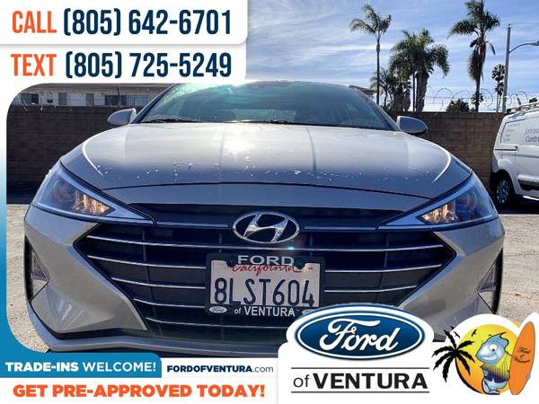 270/mo - 2019 Hyundai Elantra SEL - - by dealer for sale in Ventura, CA – photo 2