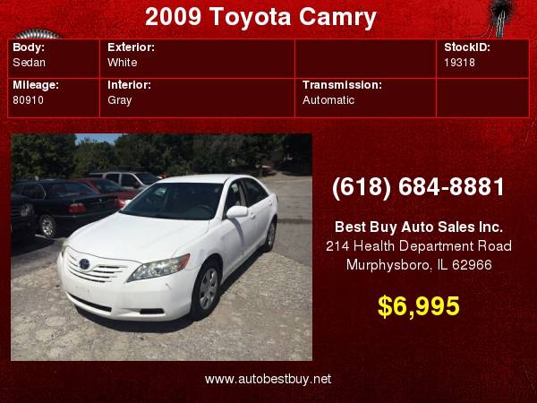 2009 Toyota Camry LE 4dr Sedan 5A Call for Steve or Dean for sale in Murphysboro, IL