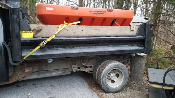 2009 plow-truck-chevrolet-3500 with salter 4x4 black 57538-miles... for sale in Monroe, NY – photo 8