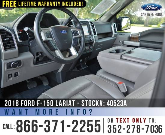 2018 Ford F150 Lariat 4WD *** Leather Seats, SYNC, Touchscreen *** -... for sale in Alachua, FL – photo 9