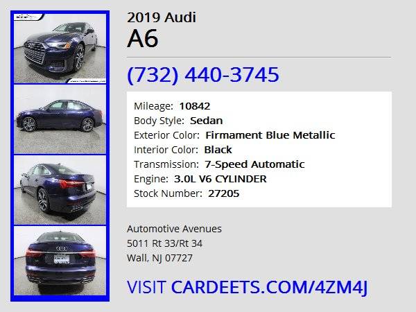 2019 Audi A6, Firmament Blue Metallic - - by dealer for sale in Wall, NJ – photo 22