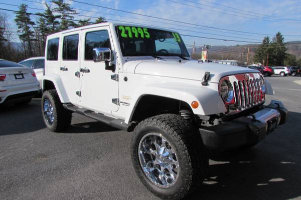 2013 JEEP WRANGLER SAHARA LIFTED LEATHER EXCL COND SHARP (ALL... for sale in Linden, PA – photo 2
