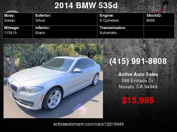 2014 BMW 535d, One Owner! Excellent Condition! SALE! for sale in Novato, CA – photo 16