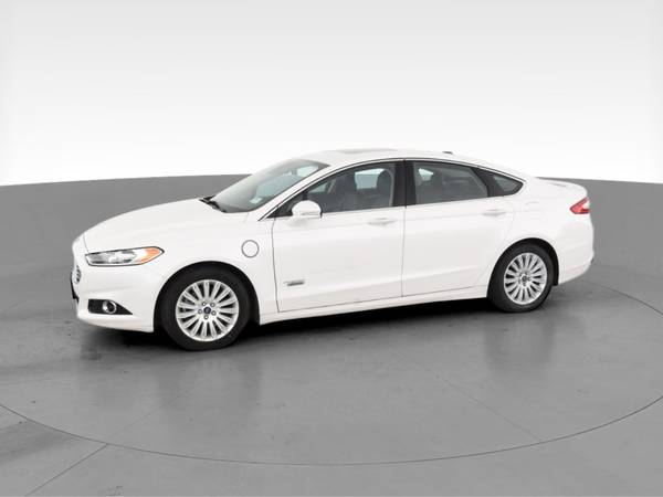 2013 Ford Fusion Energi Plug-In Hybrid Titanium Sedan 4D sedan White... for sale in NEWARK, NY – photo 4