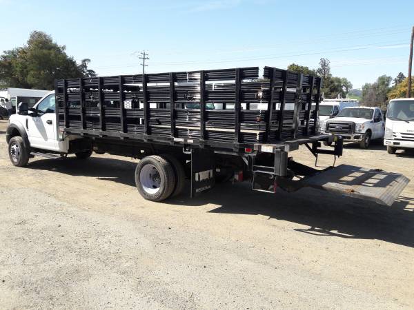 2018 FORD F550 16ft STAKE FLATBED WITH LIFTGATE 6 8L V10 MILES for sale in San Jose, CA – photo 12