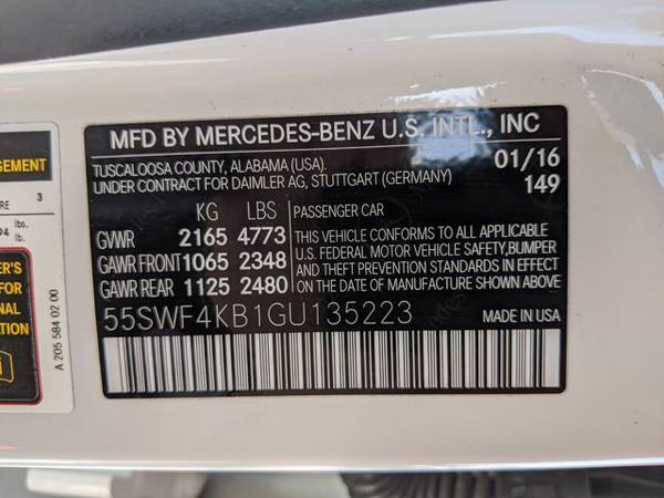 2016 Mercedes-Benz C-Class C 300 AWD All Wheel Drive SKU: GU135223 for sale in Bellevue, WA – photo 24