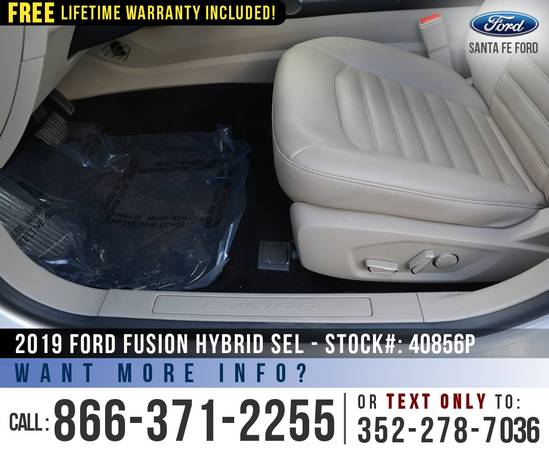*** 2019 Ford Fusion Hybrid SEL *** ActiveX Seats - Bluetooth -... for sale in Alachua, FL – photo 13