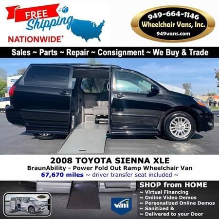 2008 Toyota Sienna XLE Wheelchair Van BraunAbility - Power Fold Out... for sale in LAGUNA HILLS, OR – photo 3