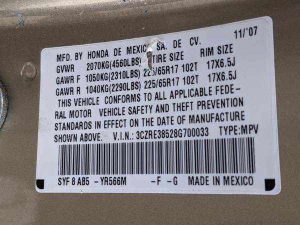 2008 Honda CR-V EX SKU: 8G700033 SUV - - by dealer for sale in Plano, TX – photo 19