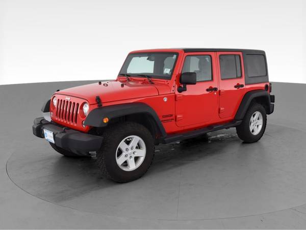 2017 Jeep Wrangler Unlimited Sport SUV 4D suv Red - FINANCE ONLINE -... for sale in Arlington, TX – photo 3