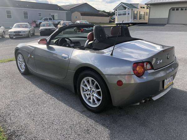 2003 BMW Z4 Automatic Grey over Red Leather Excellent Condition for sale in Palmyra, PA – photo 9