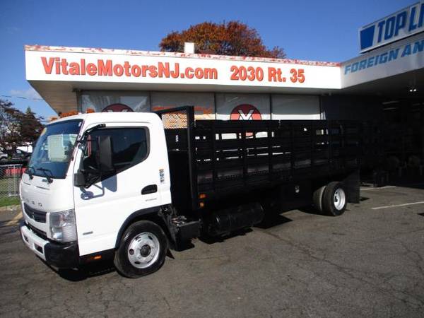 2016 Mitsubishi Fuso FE180 21 FOOT FLAT BED,, 21 STAKE BODY 33K MI.... for sale in south amboy, ME – photo 2