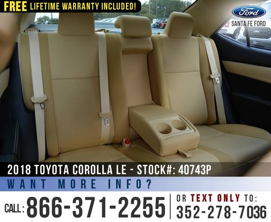 ‘18 Toyota Corolla LE *** Touchscreen, Cruise Control, Bluetooth ***... for sale in Alachua, FL – photo 20