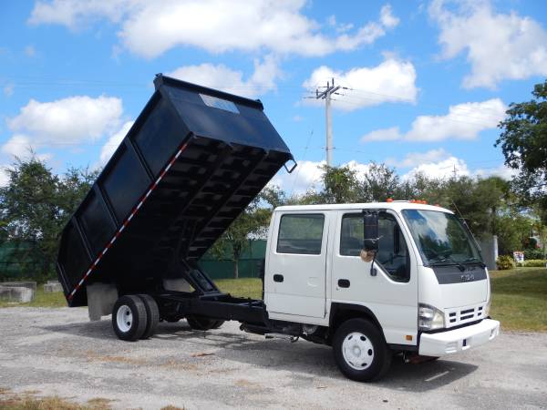 2006 Isuzu NPR Crew Dump 14ft FL Truck 5.2L Diesel 68,000K Landscape G for sale in West Palm Beach, FL – photo 2