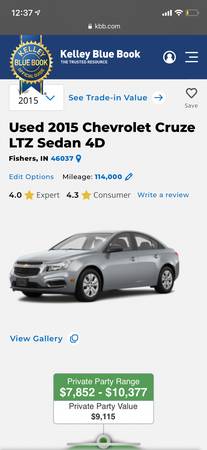 2015 Chevy Cruze LTZ RS for sale in Fortville, IN – photo 13