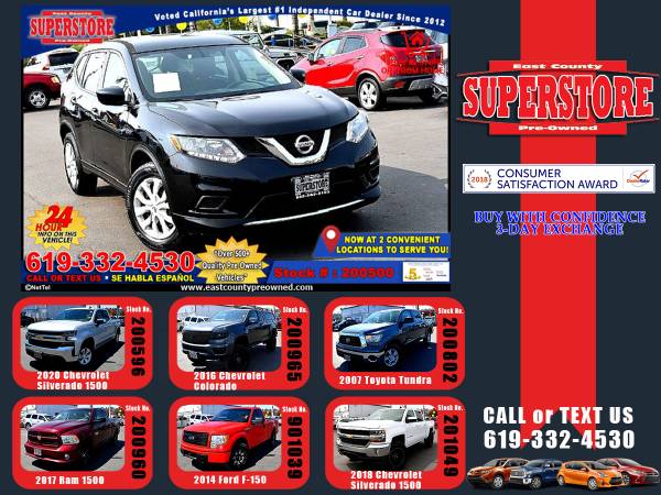 2016 NISSAN ROGUE S SUV-EZ FINANCING-LOW DOWN! - cars & trucks - by... for sale in El Cajon, CA – photo 24