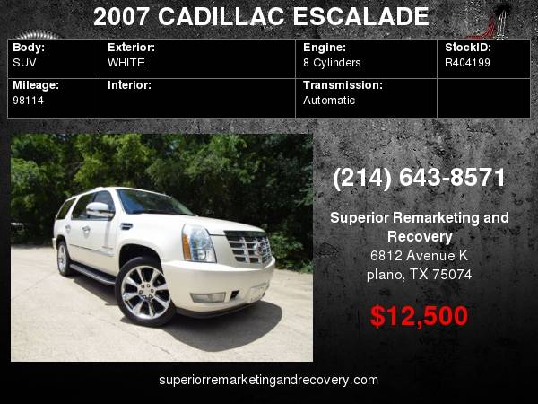 2007 CADILLAC ESCALADE LUXURY for sale in Plano, TX – photo 24