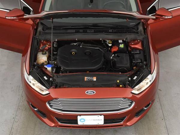 2014 Ford Fusion Titanium Sedan 4D sedan Red - FINANCE ONLINE for sale in Atlanta, CA – photo 4