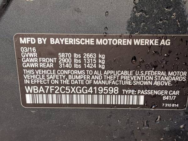 2016 BMW 7 Series 750i xDrive AWD All Wheel Drive SKU: GG419598 for sale in Frisco, TX – photo 24