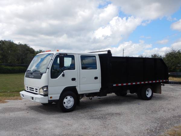 2006 Isuzu NPR Crew Dump 14ft FL Truck 5.2L Diesel 68,000K Landscape G for sale in West Palm Beach, FL – photo 4