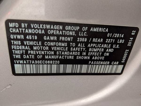 2014 Volkswagen Passat Wolfsburg Ed SKU:EC068220 Sedan - cars &... for sale in Fort Worth, TX – photo 20