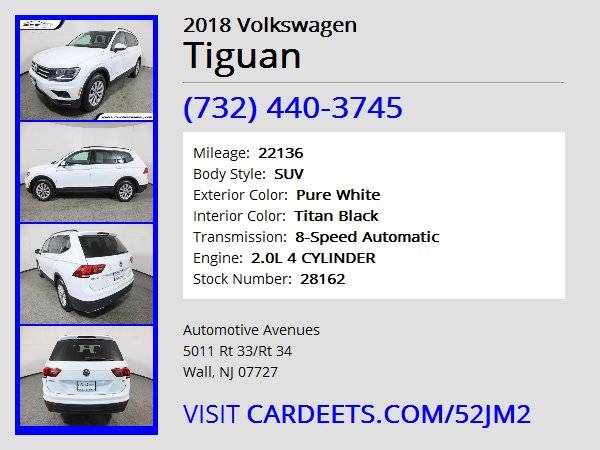 2018 Volkswagen Tiguan, Pure White - - by dealer for sale in Wall, NJ – photo 22