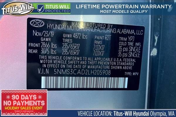 2020 Hyundai Santa Fe AWD All Wheel Drive SEL SUV - cars & trucks -... for sale in Olympia, WA – photo 21