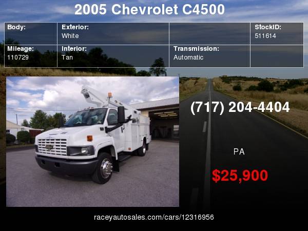 Refurbished 05 Chev C4500 Bucket Truck Inspected for sale in Scranton, PA – photo 24