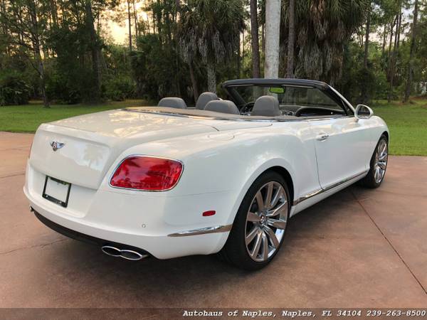 2013 Bentley Continental GT Convertible w/ 23,774 miles! Glacier W -... for sale in Naples, FL – photo 3
